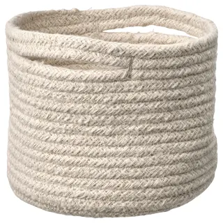 TJABBIG basket, natural, Height 13 cm