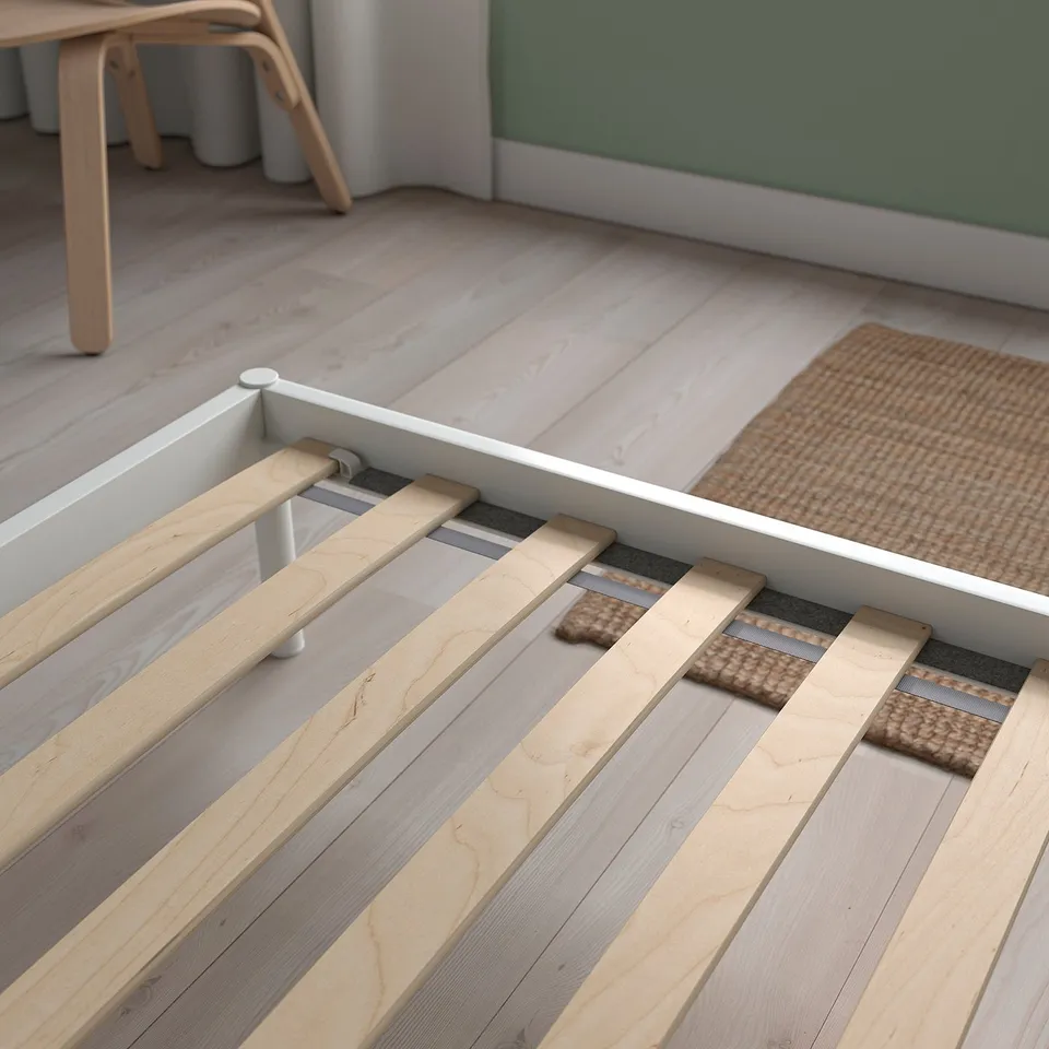 part: VEVELSTAD bed frame with 3 headboards