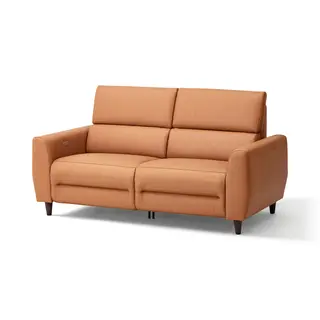 RULLERUM 2-seat sofa with electric recliner, Grann/Bomstad golden-brown, Depth 94 x Width 184 cm