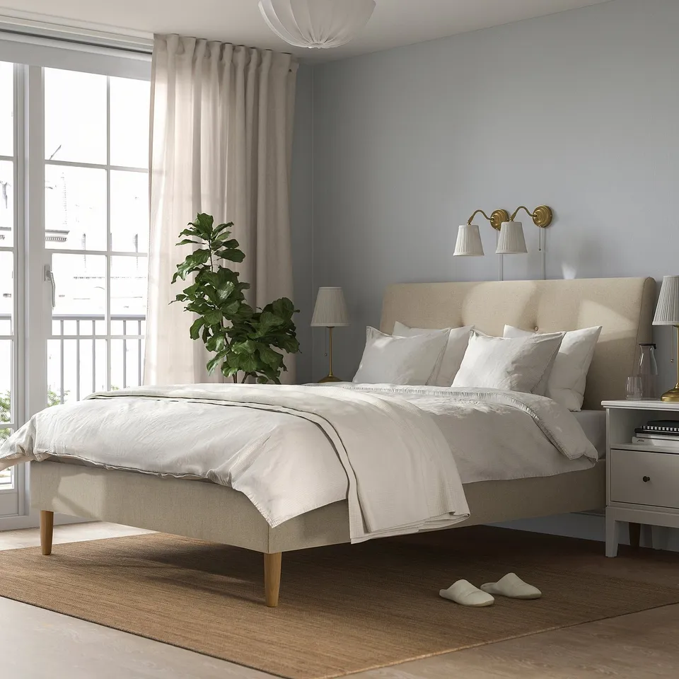 part: IDANÄS upholstered bed frame