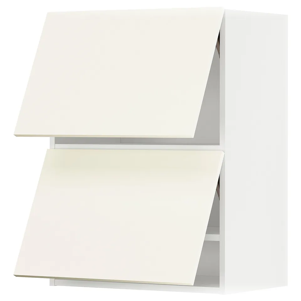 White METOD kitchen cabinet, rectangular, modern design, with minimalist vallstena fronts.