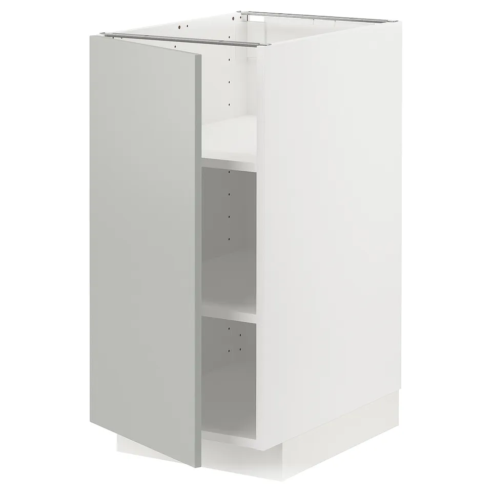 METOD cabinet, light grey, modern design, rectangular shape with minimalistic look.
