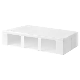 SKUBB storage case with mesh window, white, Width 90 x Depth 53 x Height 19 cm