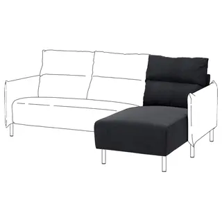 MANNARP cover for chaise longue, Saxemara black-blue