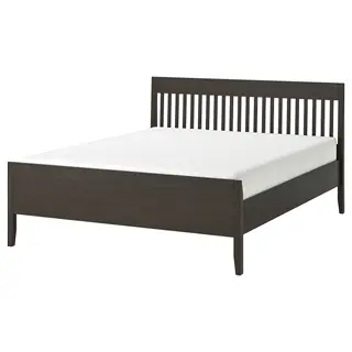 IDANÄS bed frame, dark brown/Lönset, 180x200 cm