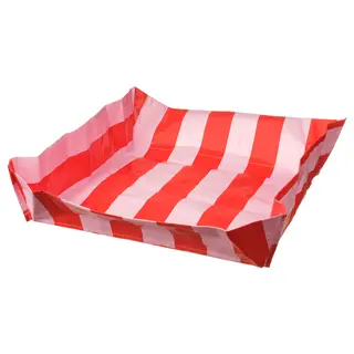 DOFTRIPS potting mat, striped pink/bright red, Width 56 x Depth 56 x Height 12 cm