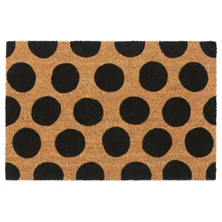 TÅGFORDON door mat, black/dot pattern, 40x60 cm