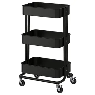 RÅSKOG trolley, black, 35x45x77 cm