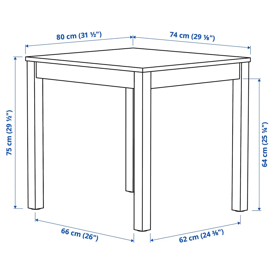 ÅLHULT / NORDMANSSKÄR Table and 2 chairs, black/brown/Bomstad black black, 80x74 cm