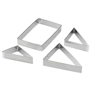 LÄTTBAKAD cookie cutter, set of 4, stainless steel