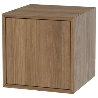 EKET cabinet with door, brown walnut effect, 35x35x35 cm