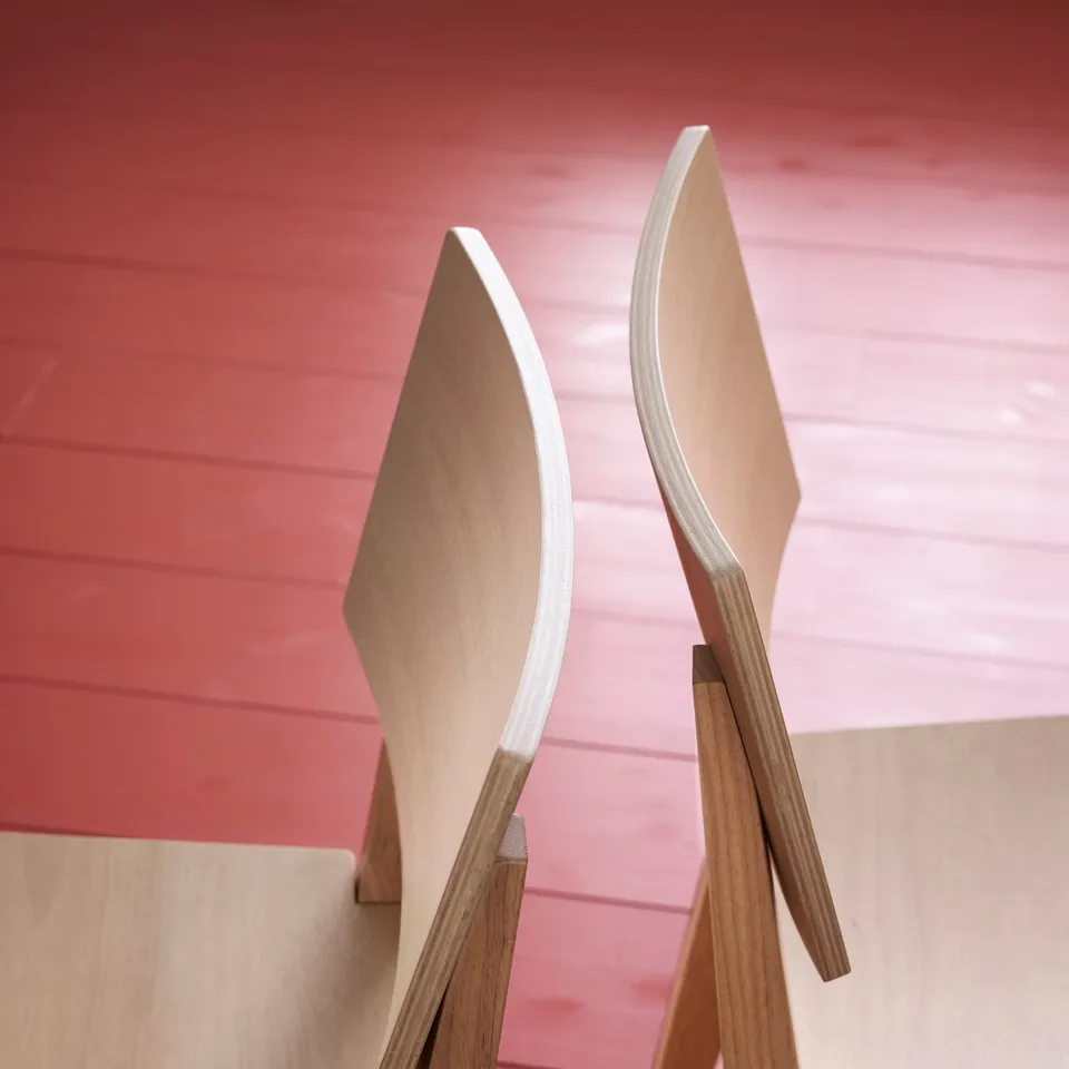 NORDEN / KARSKÄR Table and 2 chairs, birch/rubberwood, 26/89/152 cm