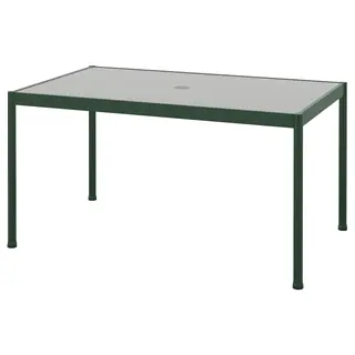 SEGERÖN table, outdoor, dark green/light grey, 91x147 cm