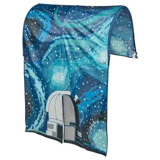 KURA bed tent, space/blue, Height 68 x Length 150 x Width 97 cm