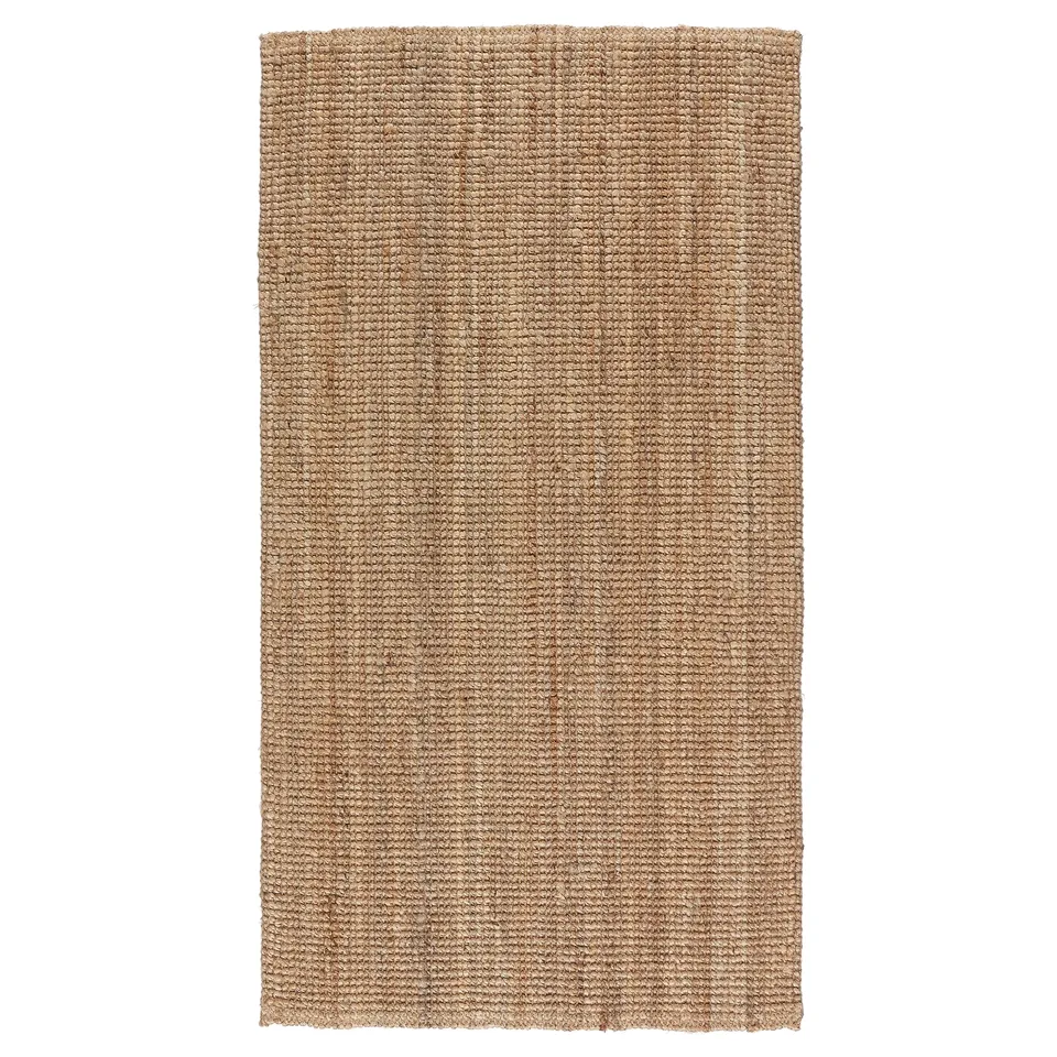 LOHALS jute rug, natural beige, rectangle, textured weave, simpler design.