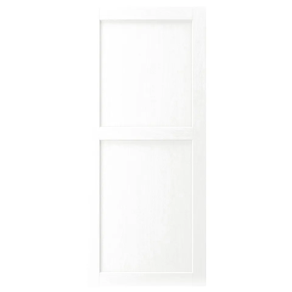 ENKÖPING white cabinet door, classic panel design, durable foil, fibreboard frame.