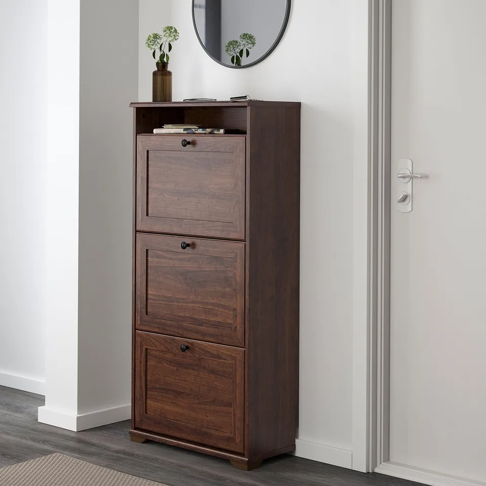 part: BRUSALI shoe cabinet with 3 compartments