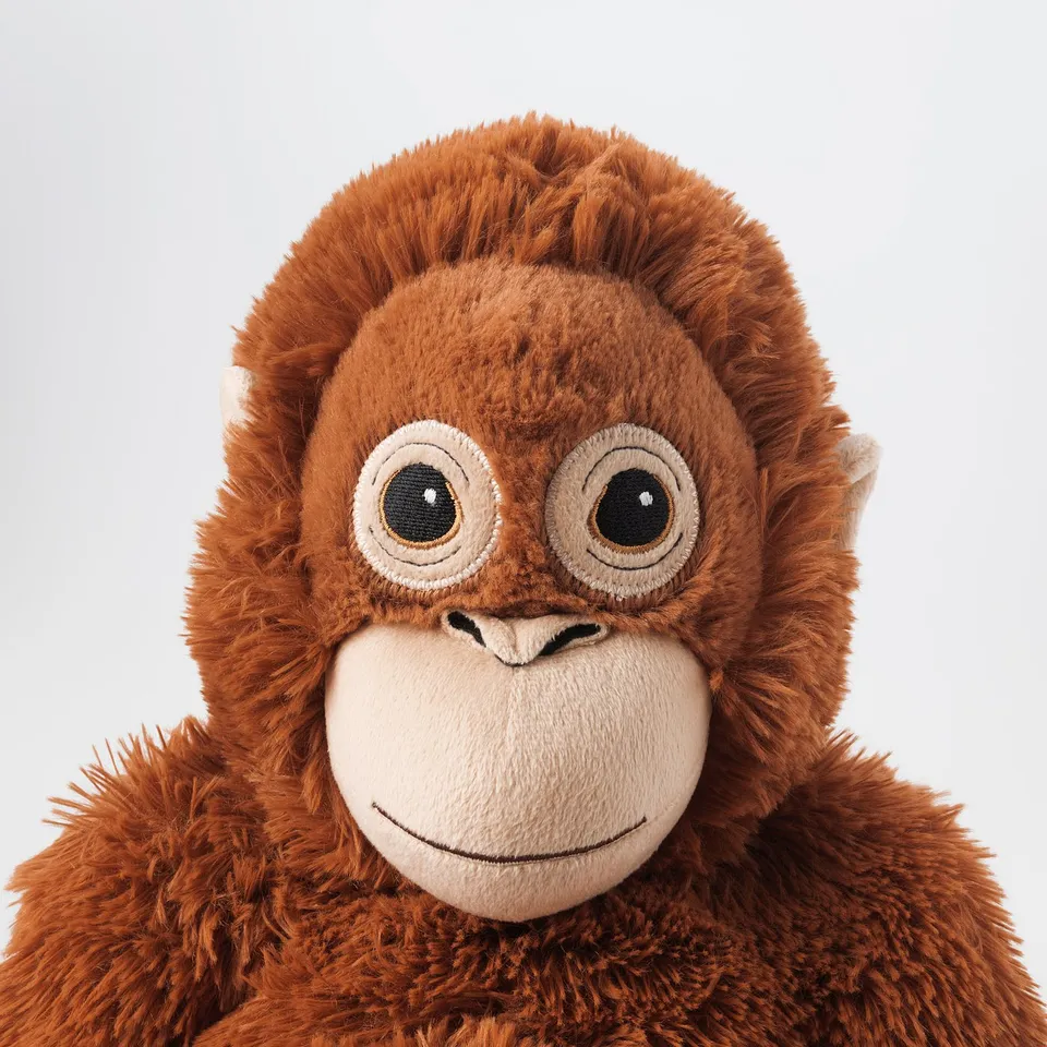 Brown jaguars toy, friendly eyes, huggable plush.