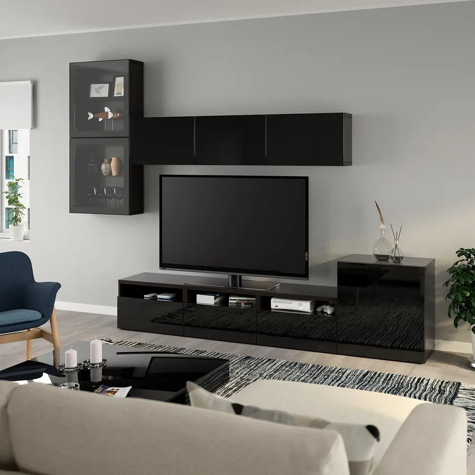 part: BESTÅ TV storage combination/glass doors