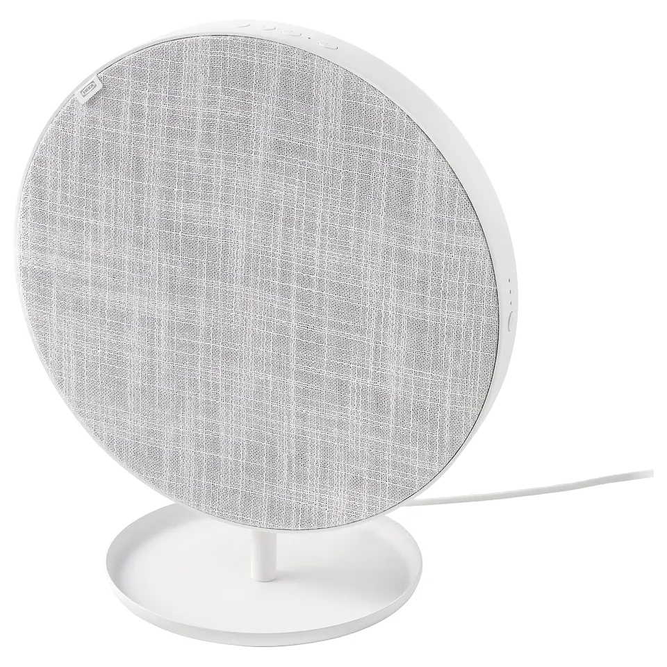 SOLSKYDD Bluetooth speaker, white, 29 cm