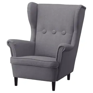 STRANDMON children's armchair, Vissle grey, Width 56 x Depth 62 x Height 71 cm