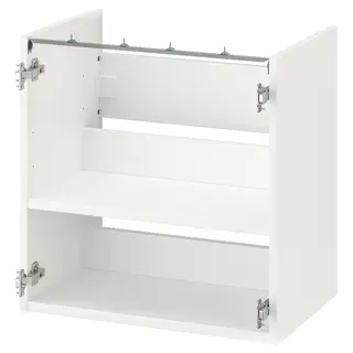 ENHET base cb f washbasin w shelf, white, 60x40x60 cm