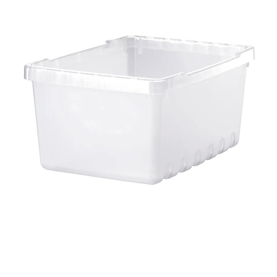 Plastic storage box UPPSNOFSAD for organising supplies, polypropylene, sturdy, stackable.