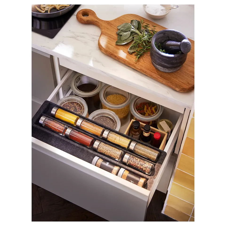 UPPDATERA Sliding organiser for drawer, grey, 60 cm