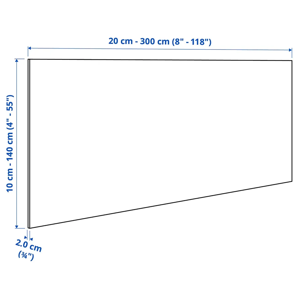 TÄRNHULT Custom made wall panel, off-white marble effect/glass composite, 1 m²x2.0 cm