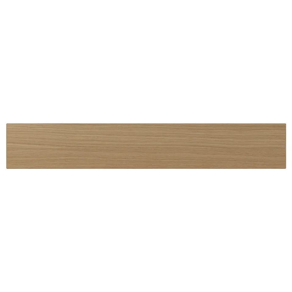 VEDHAMN natural wood shelf, rectangular, oak, smooth grain.