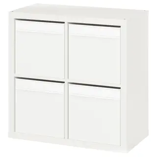 KALLAX shelving unit, white/Dröna white, 77x39x77 cm