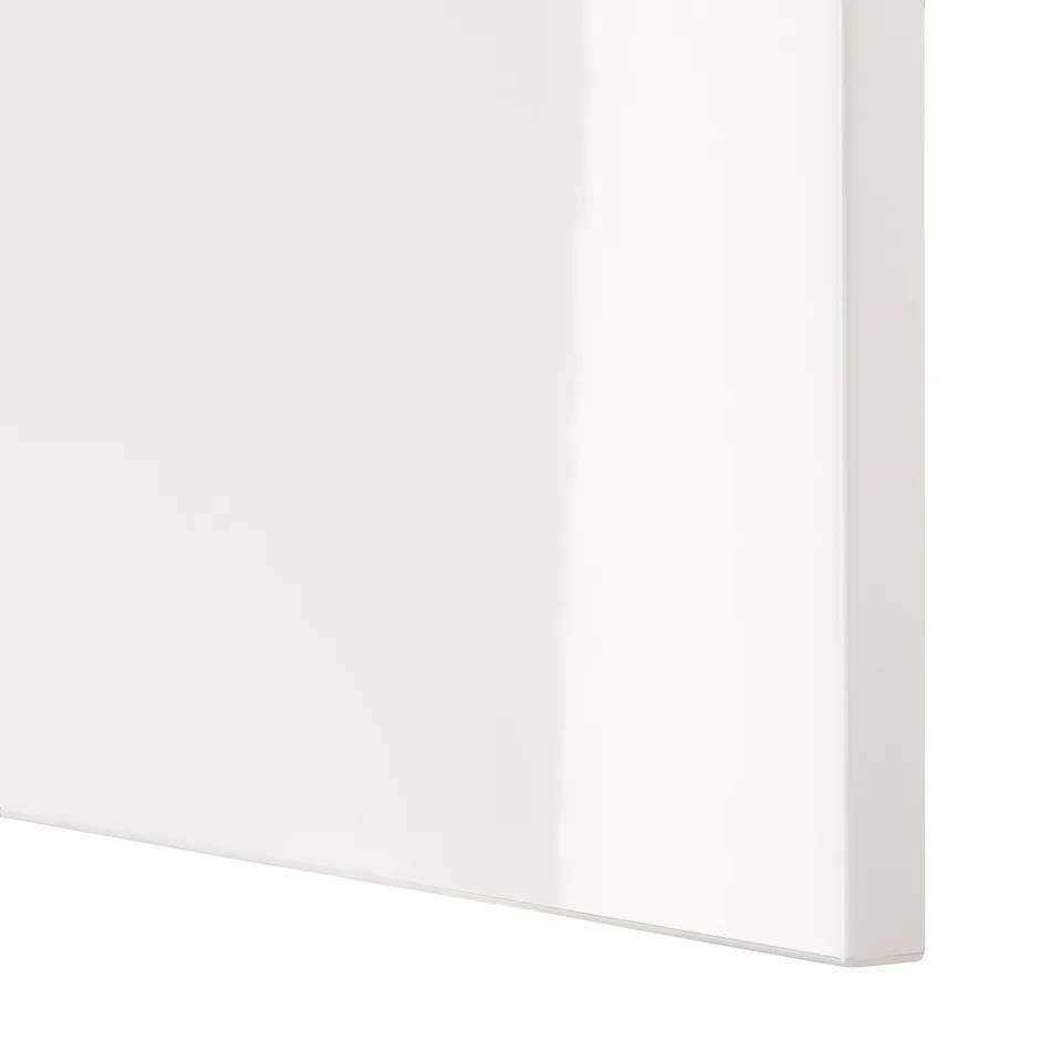 High-gloss, modern drawer front with sleek design.