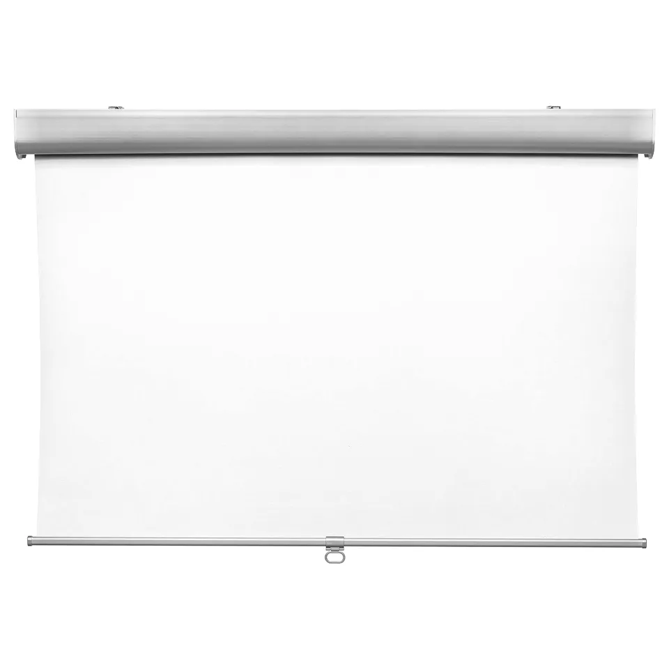 TRETUR white roller blind, cordless, mountable inside/out, blocks light, soft-close.