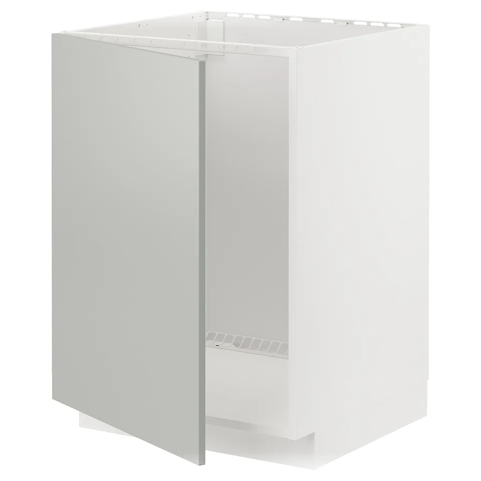 METOD white kitchen cabinet; square, clean design.