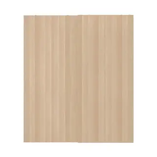 HASVIK pair of sliding doors, white stained oak effect, 200x236 cm