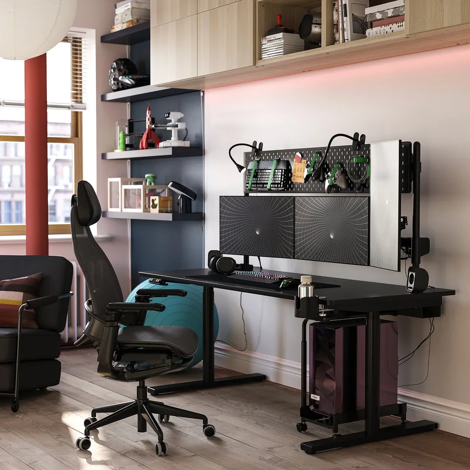 part: MÅLOMRÅDE gaming desk sit/stand