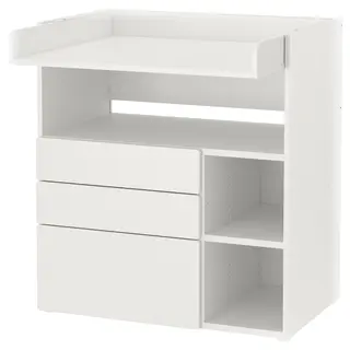SMÅSTAD changing table, white white/with 3 drawers, 90x79x100 cm