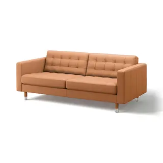 LANDSKRONA 3-seat sofa, Grann/Bomstad golden-brown/metal, Width 204 x Depth 89 x Height 78 cm