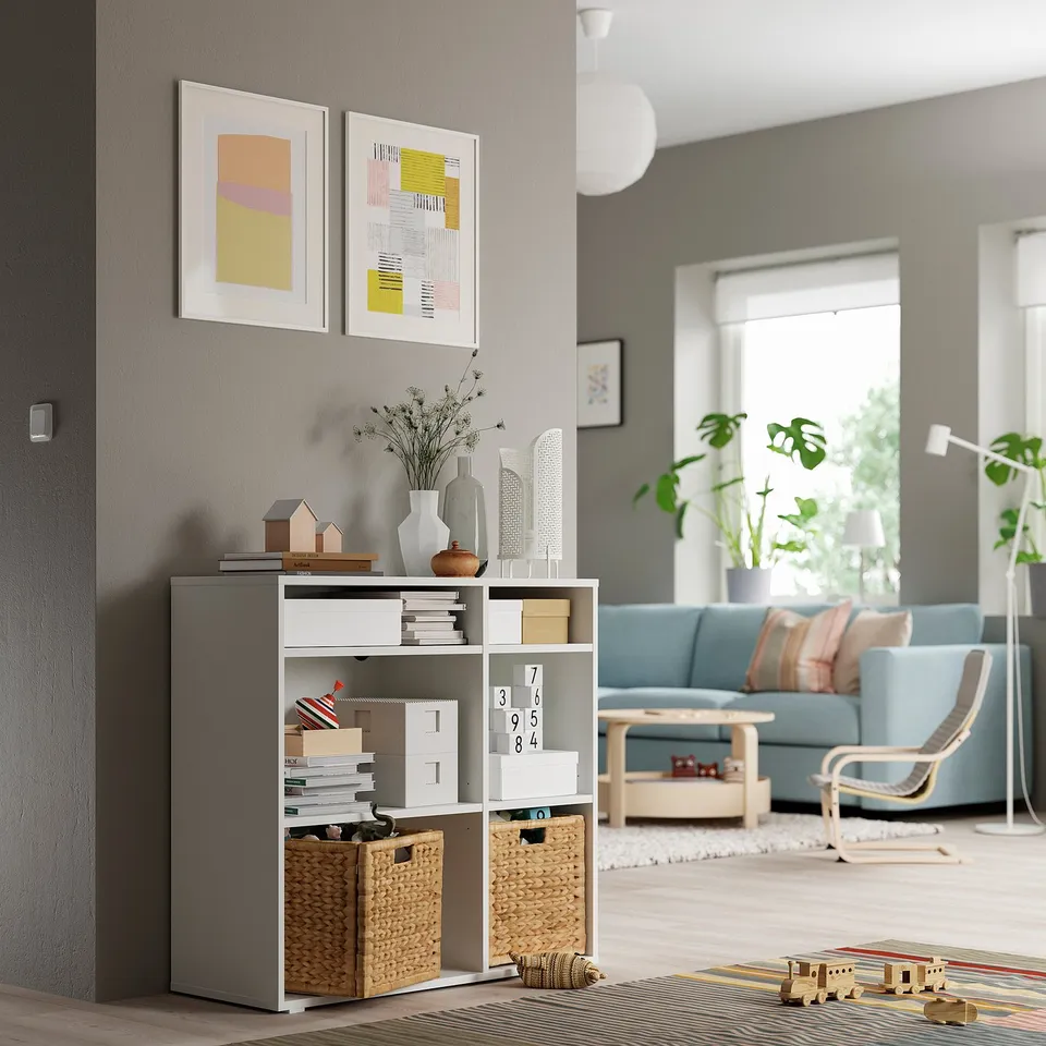 part: VIHALS shelving unit with 4 shelves
