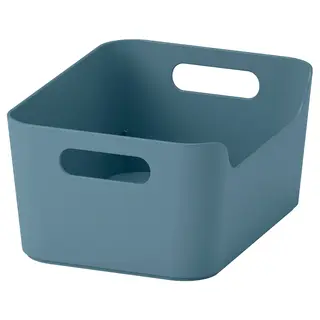 UPPDATERA box, grey-blue, 24x17 cm