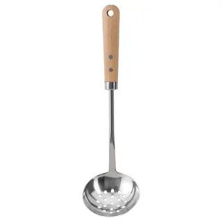 VARDAGEN skimmer, stainless steel/beech, 32 cm