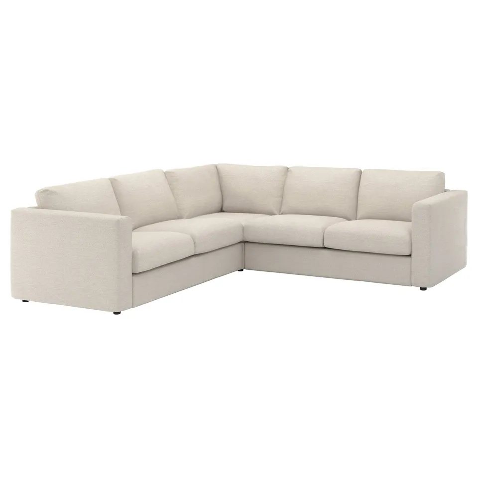 VIMLE sectional sofa, beige, modern design, comfortable, corner shape.