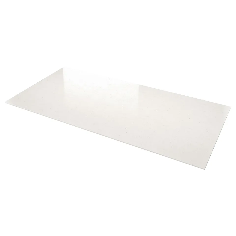 LOCKEBO glass worktop: rectangle, clear, smooth, recycled glass composite.