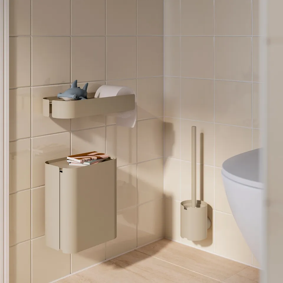 FLORSJÖN Toilet roll holder, beige