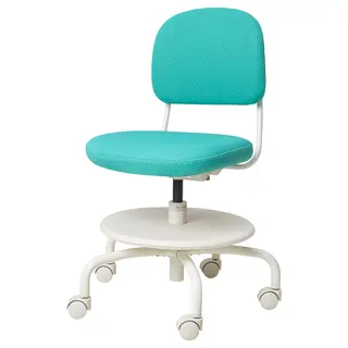 VIMUND children's desk chair, turquoise, Width 62 x Depth 59 cm