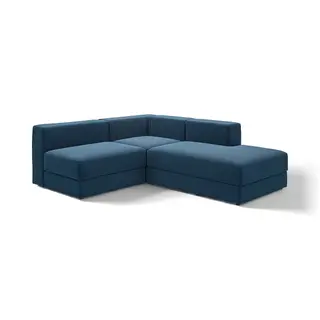 JÄTTEBO mod crnr sofa 2,5-seat w chaise lng, right/Samsala dark blue, Depth 65 x Height 71 cm