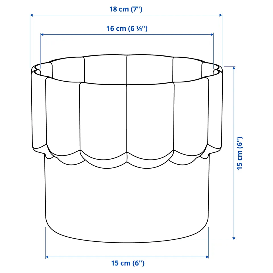 HÄNGSÄLG Plant pot, off-white, 15 cm