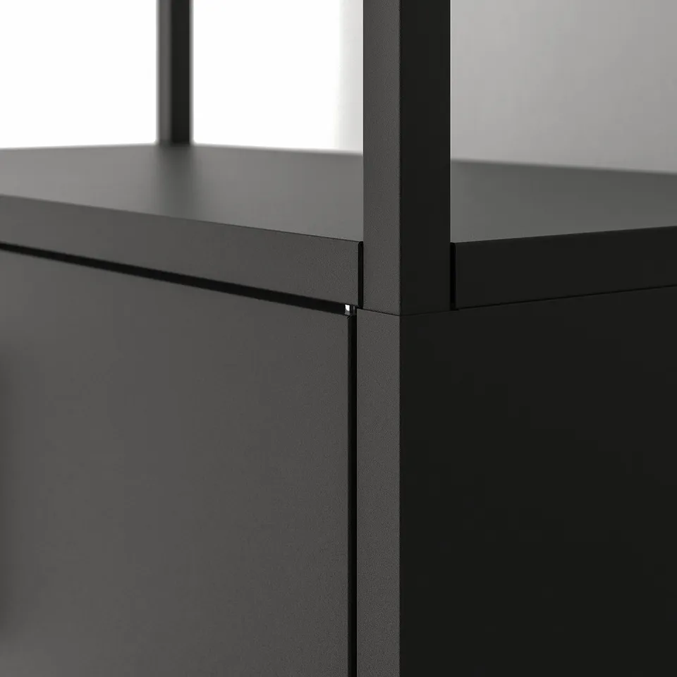 TROTTEN Cabinet with doors, anthracite, 70x35x173 cm