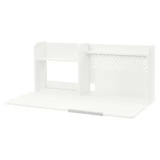 BERGLÄRKA desk top and shelf, white, Width 120 x Depth 70 x Height 50 cm