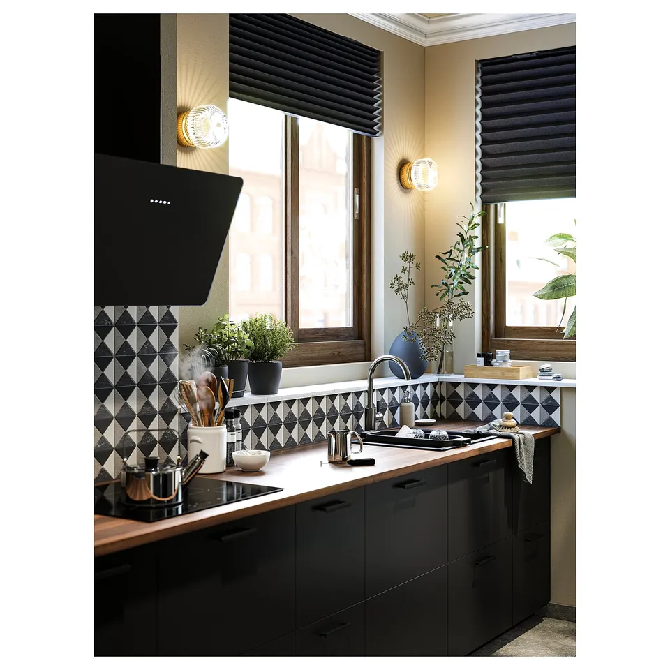 EKBACKEN Worktop, brown walnut effect/laminate, 246x2.8 cm